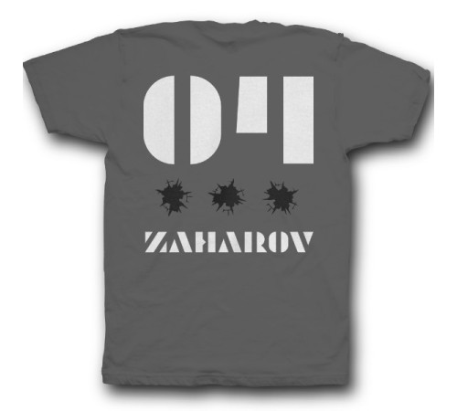 Именная футболка с трафаретным шрифтом и дырками от пуль #26