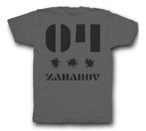 Именная футболка с трафаретным шрифтом и дырками от пуль #26