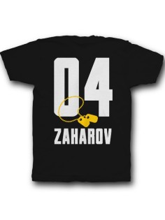 Именная футболка с армейским шрифтом и армейским медальоном #27