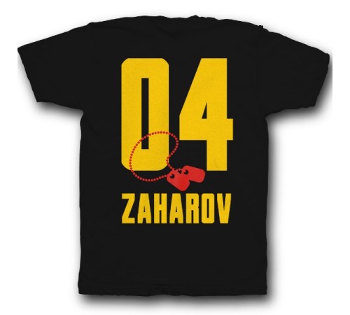 Именная футболка с армейским шрифтом и армейским медальоном #27