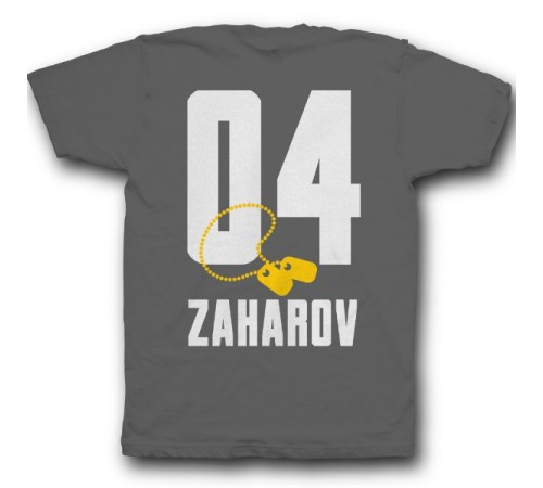 Именная футболка с армейским шрифтом и армейским медальоном #27