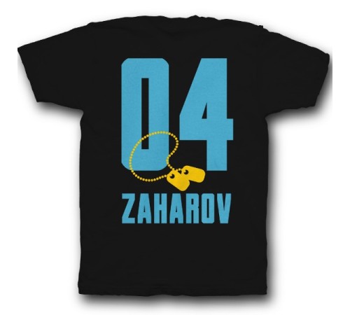 Именная футболка с армейским шрифтом и армейским медальоном #27