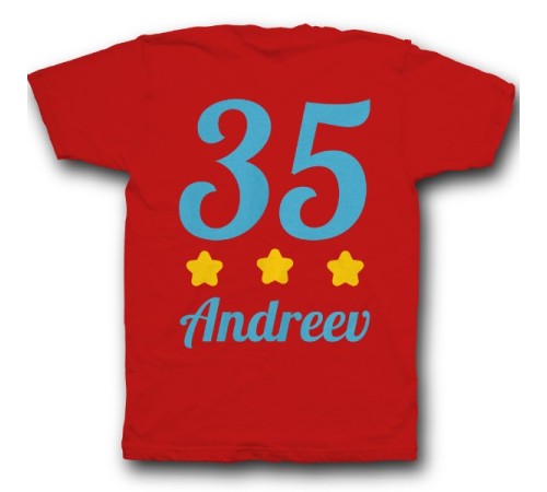 Именная футболка с аккуратным шрифтом #28