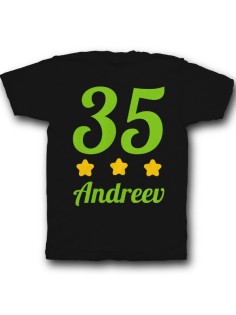 Именная футболка с аккуратным шрифтом #28