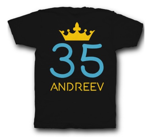 Именная футболка с рукописным шрифтом и короной #29