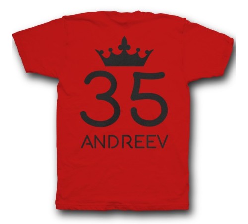 Именная футболка с рукописным шрифтом и короной #29