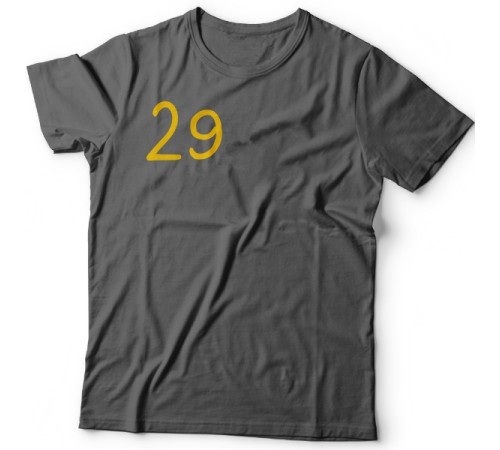 Именная футболка с тонким шрифтом и листьями #35