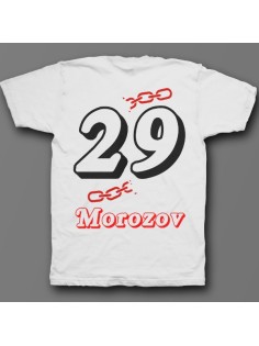Именная футболка с объемным шрифтом и цепью #32