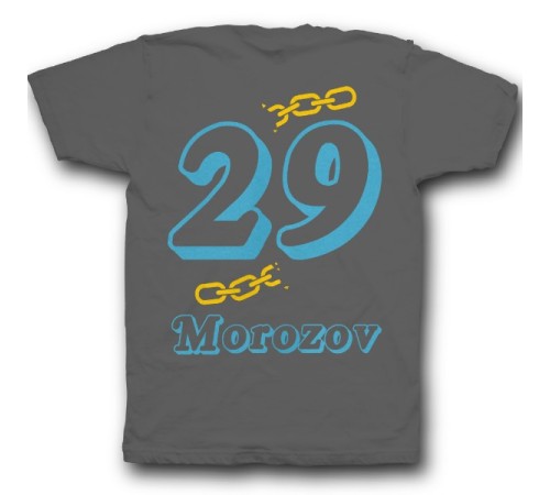 Именная футболка с объемным шрифтом и цепью #32