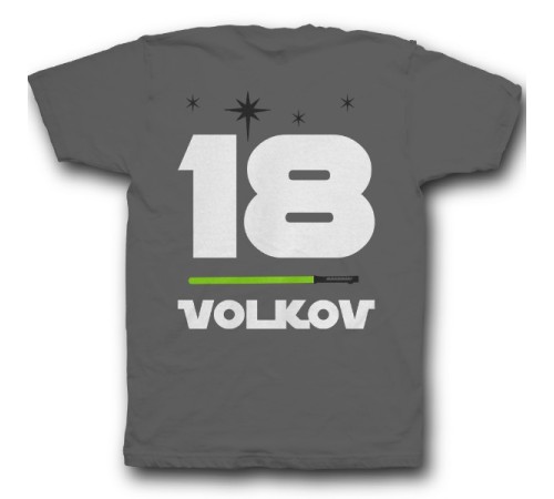 Именная футболка с шрифтом из звёздных войн и лазерным мечом #37