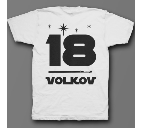 Именная футболка с шрифтом из звёздных войн и лазерным мечом #37