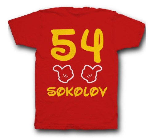 Именная футболка с диснеевским шрифтом и руками Микки Мауса #44