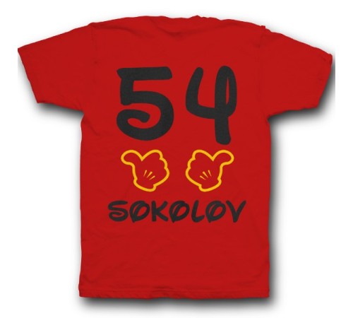 Именная футболка с диснеевским шрифтом и руками Микки Мауса #44