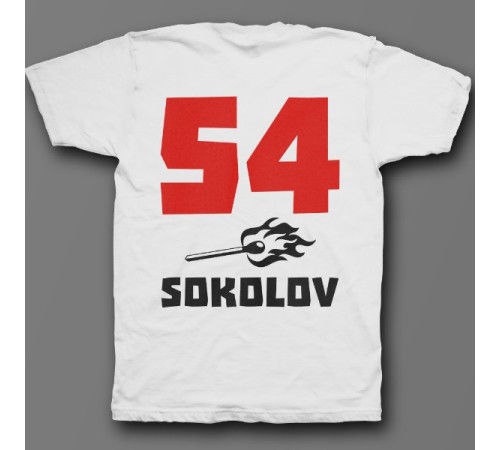 Именная футболка с брутальным шрифтом и спичкой #41