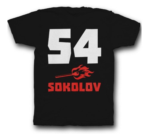 Именная футболка с брутальным шрифтом и спичкой #41