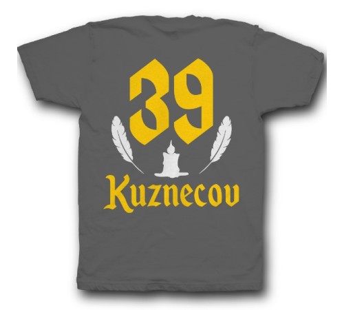 Именная футболка с шрифтом старого времени и свечой #50