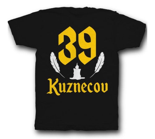 Именная футболка с шрифтом старого времени и свечой #50