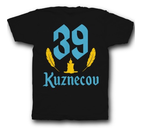 Именная футболка с шрифтом старого времени и свечой #50