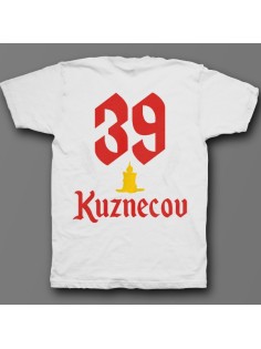 Именная футболка с шрифтом старого времени и свечой #50