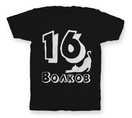 Именная футболка с шрифтом с тенью и кошечкой #53