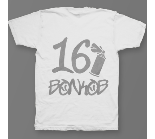 Именная футболка с граффити шрифтом и балончиком с краской #55