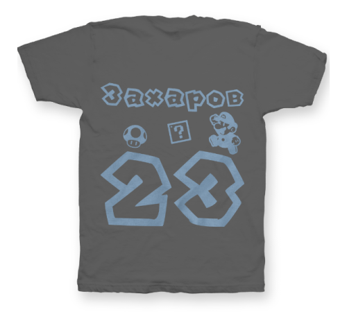 Именная футболка с шрифтом из игры Super Mario #56