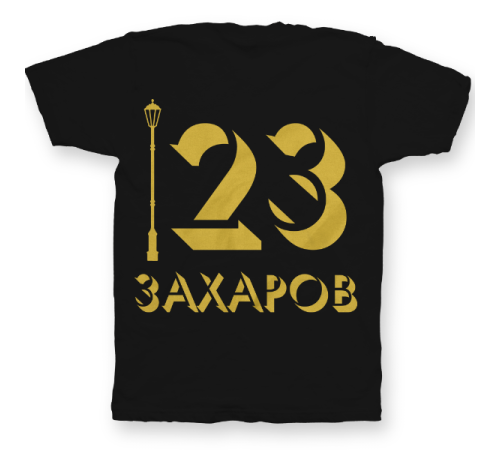 Именная футболка с объемным шрифтом и фонарем #59