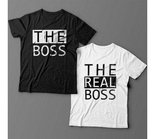 Парные футболки для влюбленных "The boss"/"The real boss"