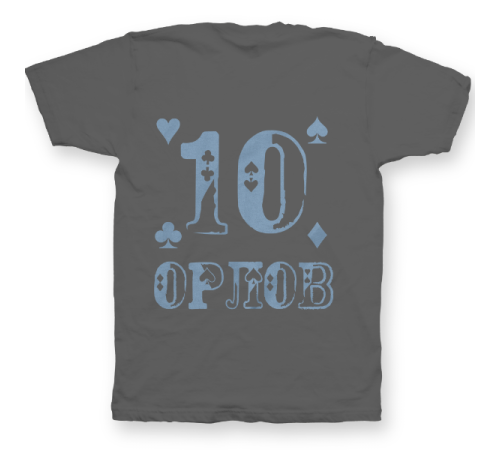 Именная футболка с шрифтом из игральных карт #77