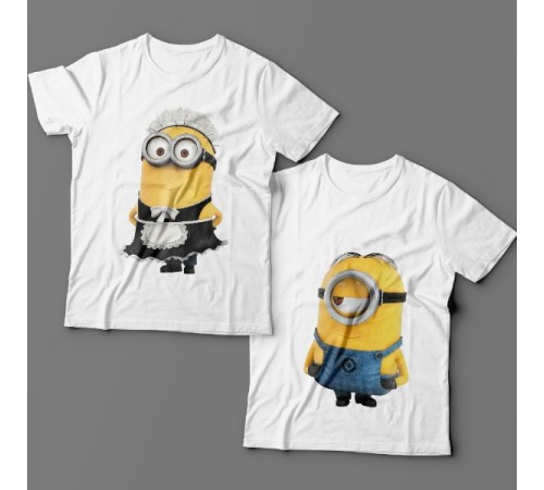 Парные футболки для влюбленных с миньонами
