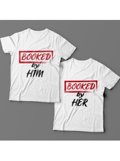 Парные футболки для влюбленных "Booked by Him/Her"