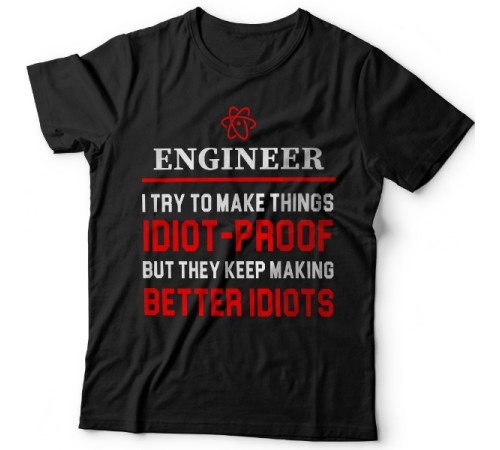 Прикольные футболки с надписью "Engineer..." ("Инженер...")
