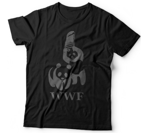 Прикольные футболки с пародией на логотип "WWF"