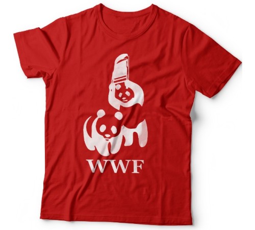 Прикольные футболки с пародией на логотип "WWF"