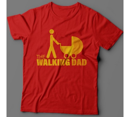 Прикольная футболка с надписью "The walking dad" ("ходячий отец")