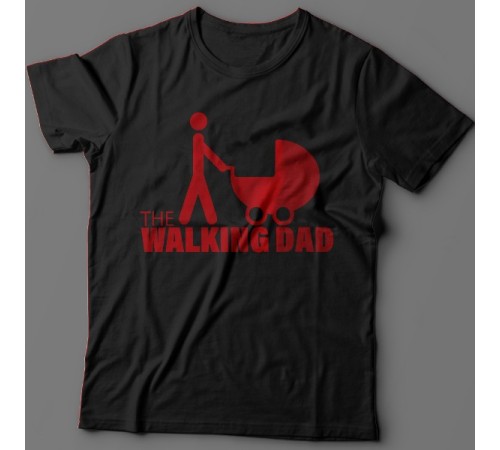 Прикольная футболка с надписью "The walking dad" ("ходячий отец")