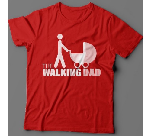 Прикольная футболка с надписью "The walking dad" ("ходячий отец")