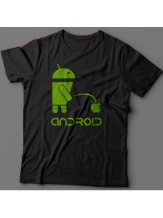 Прикольная футболка с надписью "Android"