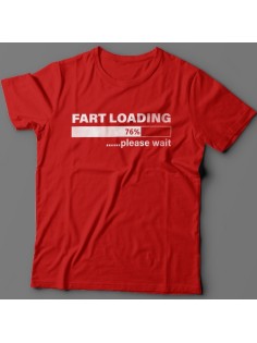 Футболка с прикольной надписью "Fart loading..." ("Пук загружается")