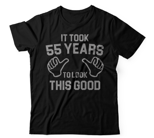Прикольная футболка с надписью "It took 50 years to look this good"