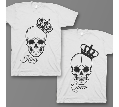 Парные футболки для влюбленных "King/Queen"