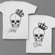 Парные футболки для влюбленных "King/Queen"