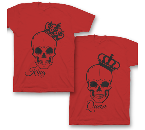 Парные футболки для влюбленных "King/Queen"