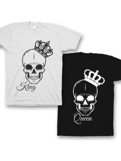 Парные футболки для влюбленных "King/Queen"