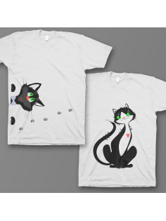 Парные футболки для влюбленных "Смешные котики"