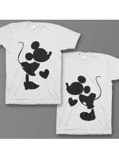Парные футболки для влюбленных "Микки и Мини Маус"