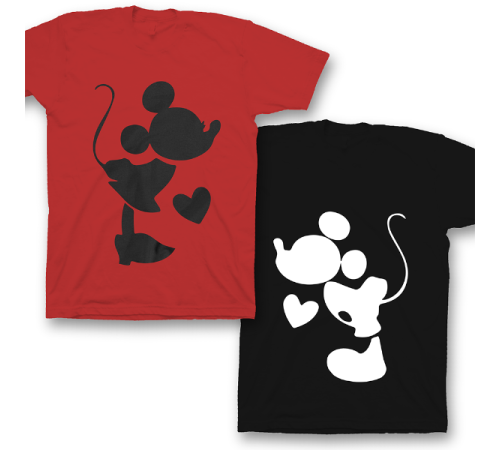 Парные футболки для влюбленных "Микки и Мини Маус"