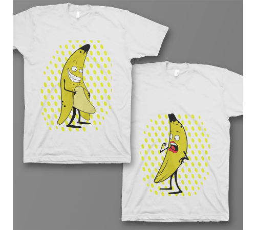 Парные футболки для влюбленных "Смешные бананы"
