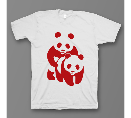 Прикольная футболка с принтом "Панда спит с пандой"