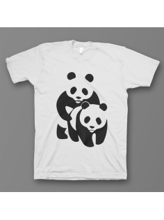 Прикольная футболка с принтом "Панда спит с пандой"